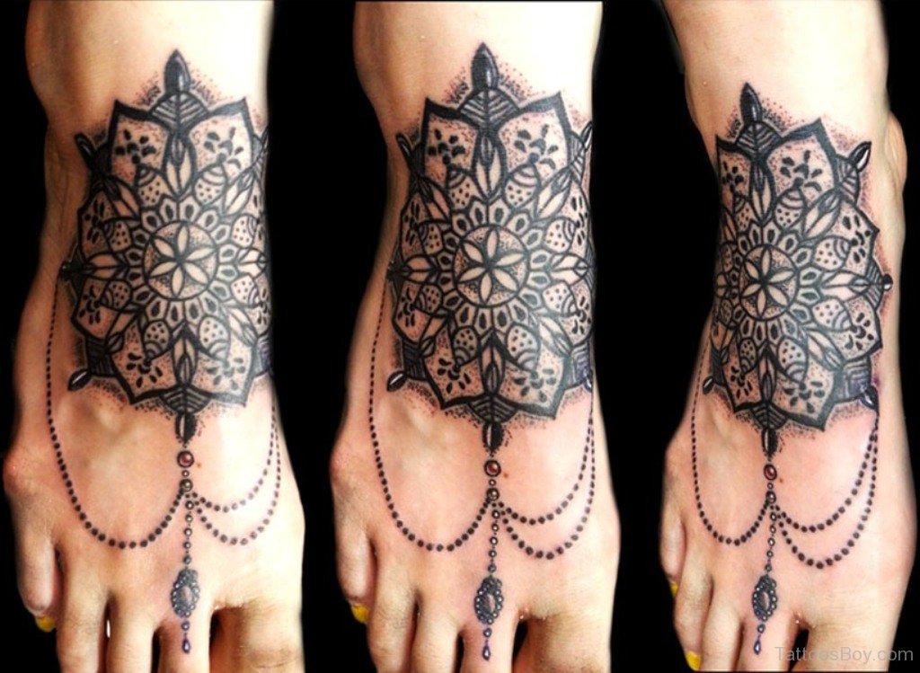 Mandala Tattoo Design On Foot Tattoo Designs, Tattoo Pictures