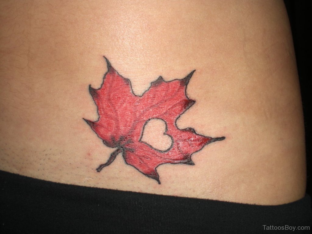 Maple Leaf Tattoo On Waist Tattoo Designs Tattoo Pictures 3498