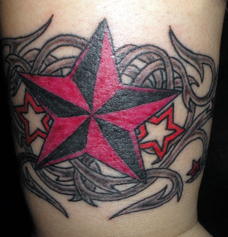 Superb Nautical Star Tattoo