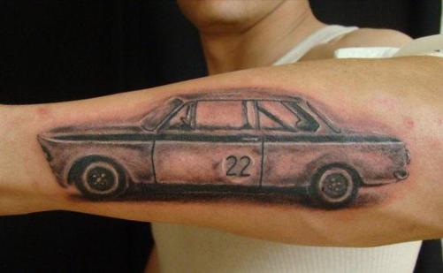 Car-Tattoo-Design-on-Forearm