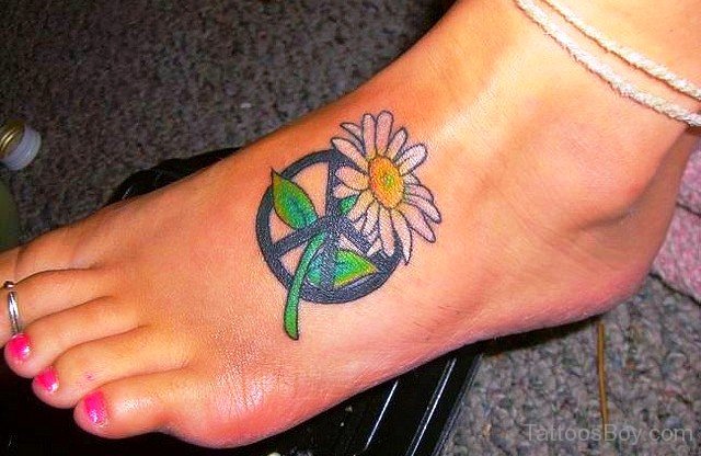 Cute Flower Tattoo On Foot Tattoo Designs Tattoo Pictures