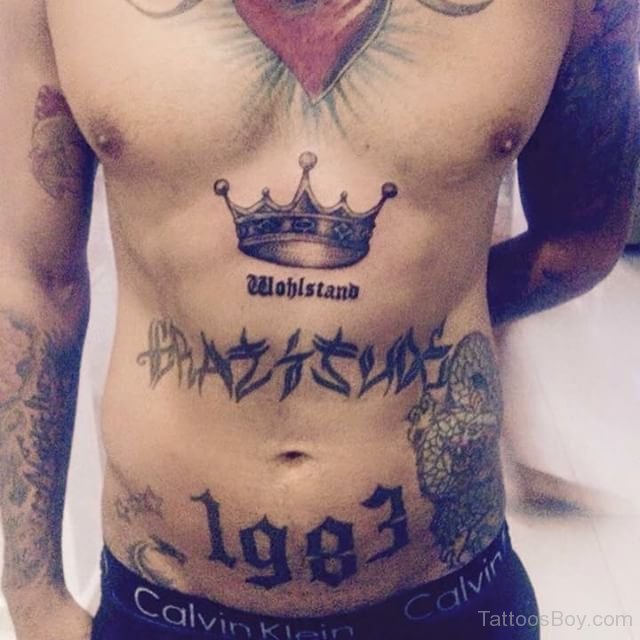 crown tattoos on chest