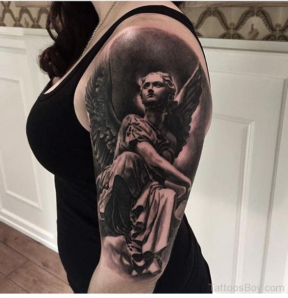 Angel tattoo designs, Picture tattoos, Half sleeve tattoos forearm