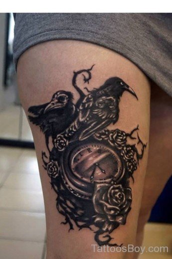  Bird Tattoo On Thigh