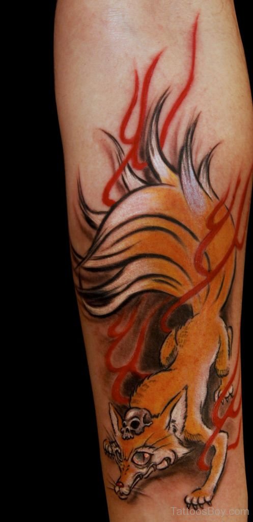 Neotraditional fox tattoo design on Craiyon