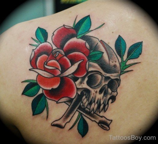 Rose And Skull Tattoo-TB12087