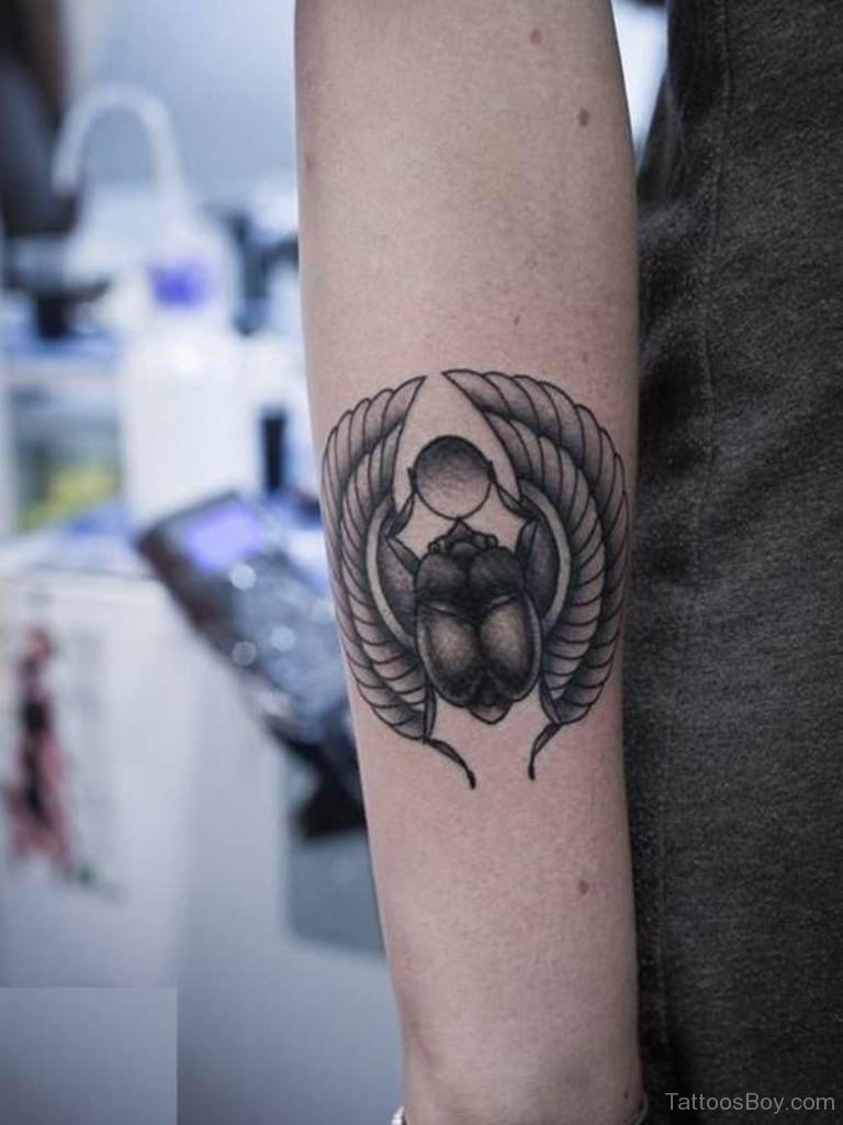 black and grey egyptian themed arm tattoo by Killian Moon: TattooNOW