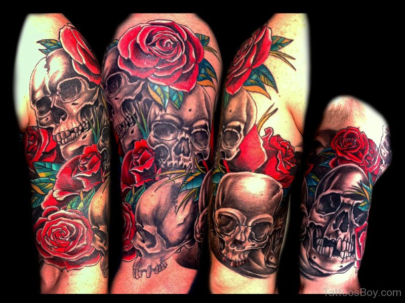 Mexican Sugar Skull Rose Tattoo - wide 3