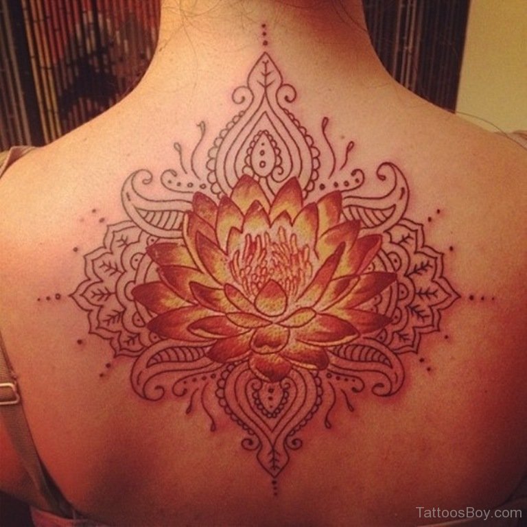 S+E lotus (Rebirth) lotus flower original Polynesian tattoo design