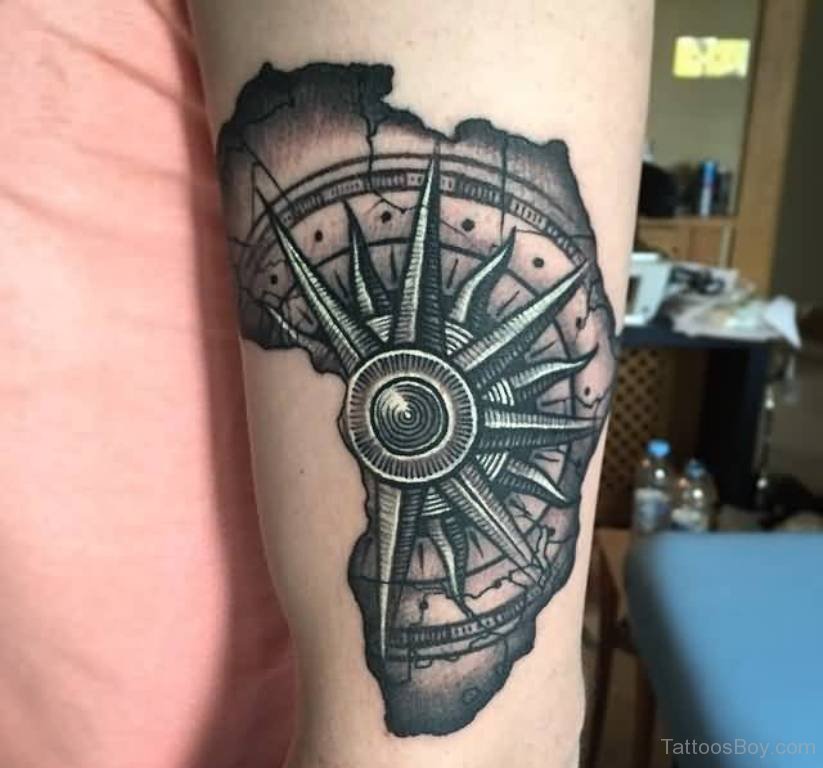 africa outline map tattoo