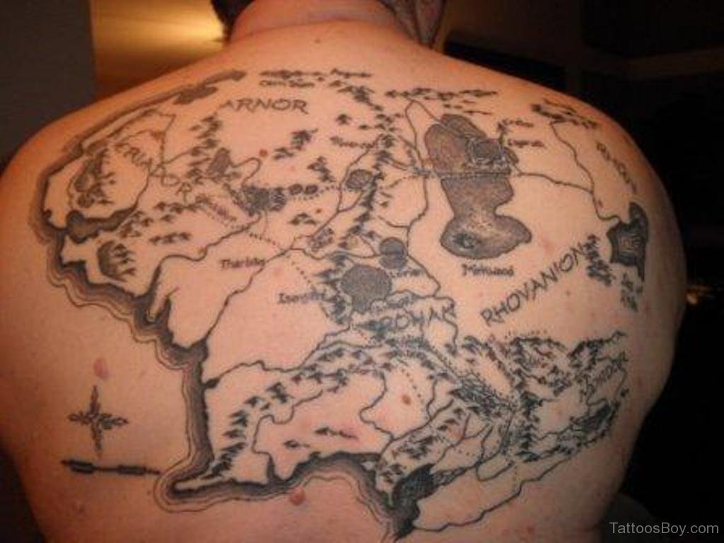 Tattoo tagged with: lower back, rose, world map, map, women, flower, back |  inked-app.com