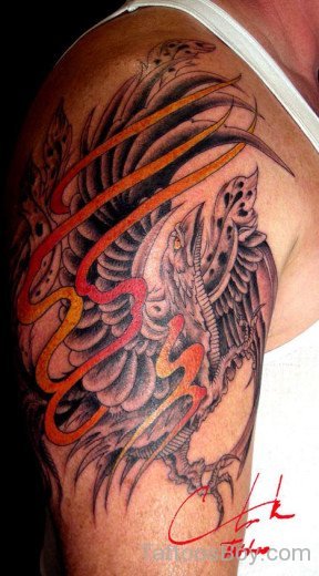 Beautiful Phoenix Tattoo Design-TB1009