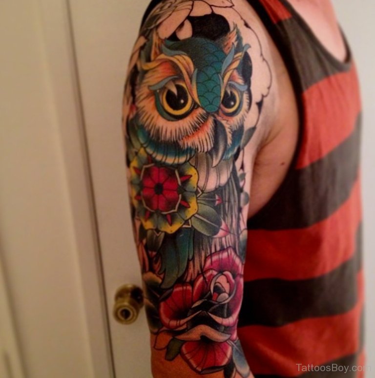 WM Owl tattoo Sleeve 1 myke chambers | myke chambers | Flickr