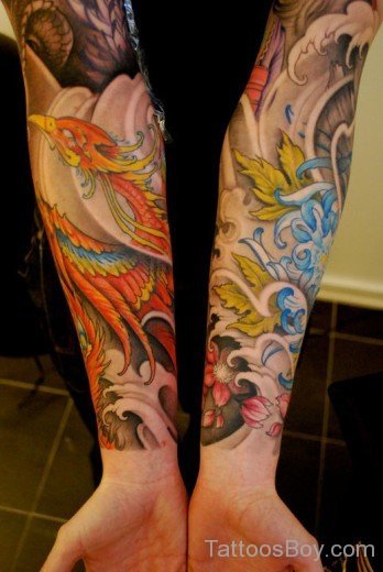 Graceful Phoenix Tattoo On Wrist-TB1043