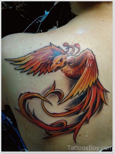 Phoenix Bird Tattoo On Back-TB1065